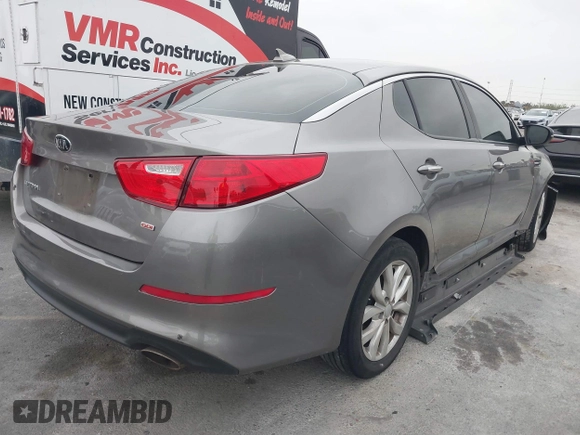 2015 Kia Optima LX with VIN 5XXGM4A75FG507392, listed as a IAAI auction lot 41889228 with 133,460 mi miles. Bid and sale history available at carsss.com. Image 4.