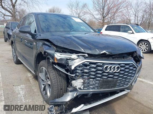 2023 Audi Q5 Sportback S line Premium with VIN WA14AAFY2P2106007, listed as a IAAI auction lot 41909173 with 33,098 mi miles and . Bid and sale history available at DreamBid. Image 6.