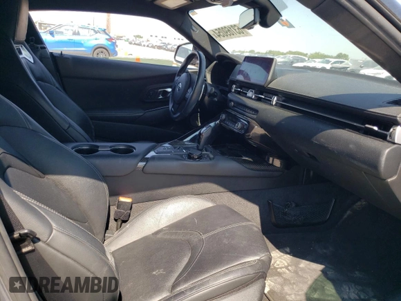 2021 Toyota GR Supra 3.0 with VIN WZ1DB0C01MW038946, listed as a Copart auction lot 63169054 with 46,321 mi miles and Salvage Title. Bid and sale history available at carsss.com. Image 10.