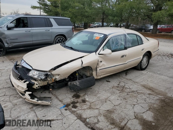 1998 Lincoln Continental with VIN 1LNFM97V5WY720999, listed as a Copart auction lot 84705054 with 0 mi miles and Salvage Title. Bid and sale history available at carsss.com. Image 1.