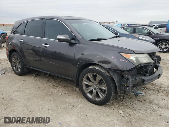 2010 Acura MDX Advance with VIN 2HNYD2H53AH532983, listed as a Copart auction lot 45482585 with 187,322 mi miles and Salvage Title. Bid and sale history available at DreamBid. Image 4.