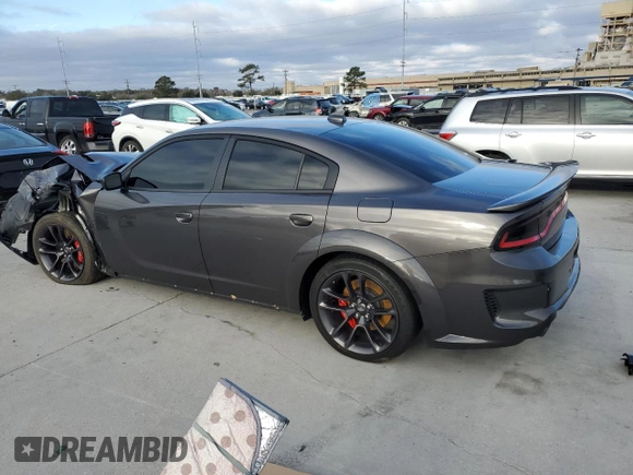 2023 Dodge Charger SRT Hellcat Widebody Jailbreak with VIN 2C3CDXL90PH553374, listed as a Copart auction lot 87508145 with 12,897 mi miles and Salvage Title. Bid and sale history available at carsss.com. Image 2.