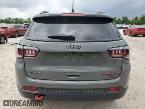 2022 Jeep Compass Trailhawk with VIN 3C4NJDDBXNT231276, listed as a Copart auction lot 55290785 with 20,814 mi miles and Salvage title. Bid and sale history available at DreamBid. Image 6.