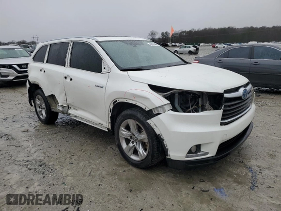 2016 Toyota Highlander Hybrid Limited with VIN 5TDDCRFH4GS017708, listed as a Copart auction lot 82051443 with 243,591 mi miles. Bid and sale history available at carsss.com. Image 4.