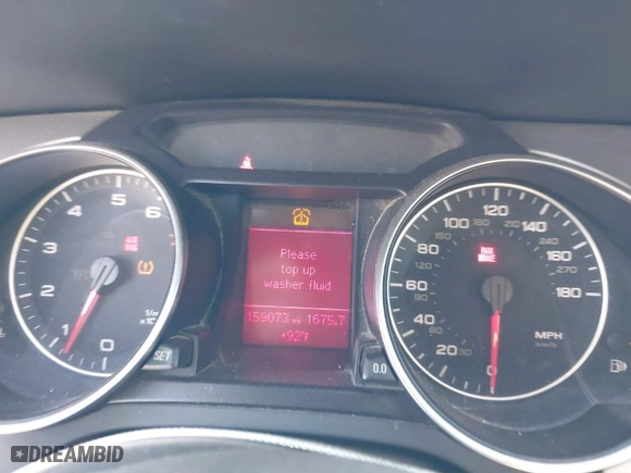 2009 Audi A5 with VIN WAUDK78T99A011148, listed as a IAAI auction lot 40598623 with 159,073 mi miles. Bid and sale history available at carsss.com. Image 7.