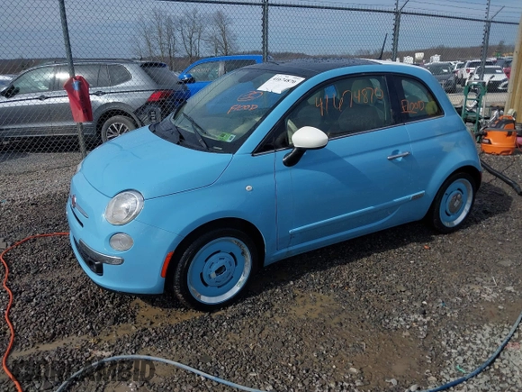 2015 FIAT 500 Lounge with VIN 3C3CFFCR2FT528180, listed as a IAAI auction lot 41674870 with 29,454 mi miles and . Bid and sale history available at DreamBid. Image 2.