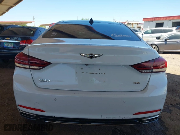 2018 Genesis G80 3.8L with VIN KMHGN4JE3JU216089, listed as a IAAI auction lot 42576639 with 57,382 mi miles and . Bid and sale history available at DreamBid. Image 16.