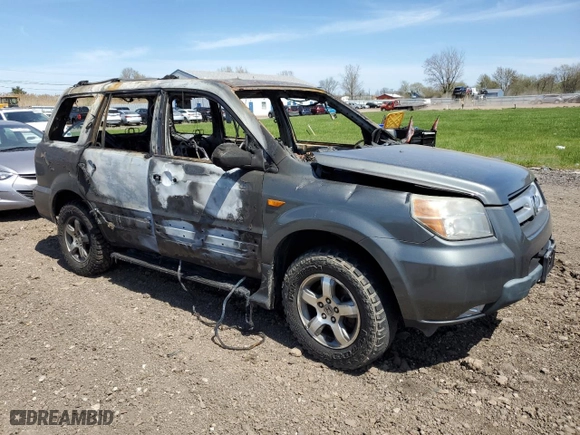 2007 Honda Pilot EX-L with VIN 5FNYF18797B019022, listed as a Copart auction lot 47069365 with 0 mi miles and Non Repairable. Bid and sale history available at carsss.com. Image 4.