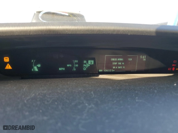 2012 Toyota Prius One with VIN JTDKN3DU9C5519564, listed as a Copart auction lot 50756845 with 106,523 mi miles and Salvage Title. Bid and sale history available at carsss.com. Image 9.