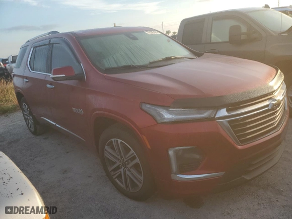 2023 Chevrolet Traverse High Country with VIN 1GNERNKW4PJ168262, listed as a Copart auction lot 76195424 with 0 mi miles and Salvage Title. Bid and sale history available at carsss.com. Image 4.