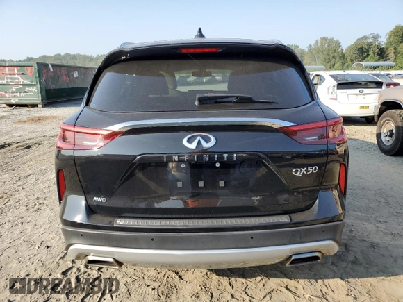 2021 Infiniti QX50 SENSORY with VIN 3PCAJ5CB3MF118112, listed as a Copart auction lot 69484394 with 37,548 mi miles and Salvage Title. Bid and sale history available at carsss.com. Image 6.