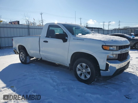2019 Chevrolet Silverado 1500 Work Truck with VIN 3GCNWAEF5KG311798, listed as a Copart auction lot 44961625 with 61,728 mi miles and Salvage Title. Bid and sale history available at DreamBid. Image 4.