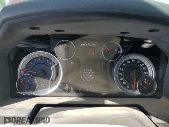 2016 Ram 1500 Big Horn with VIN 3C6RR7LTXGG207990, listed as a Copart auction lot 53481105 with 167,157 mi miles and Salvage title. Bid and sale history available at DreamBid. Image 9.