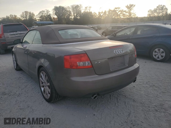 2005 Audi A4 3.0L with VIN WAUDT48H25K023878, listed as a Copart auction lot 75450864 with 39,926 mi miles and Salvage Title. Bid and sale history available at carsss.com. Image 2.