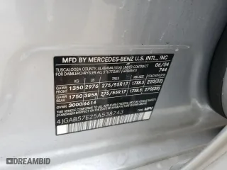 2005 Mercedes-Benz M-Class 3.7L with VIN 4JGAB57E25A538743, listed as a Copart auction lot 51050965 with 130,204 mi miles and Salvage Title. Bid and sale history available at carsss.com. Image 13.