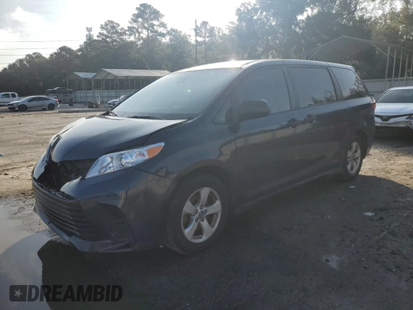 2019 Toyota Sienna L with VIN 5TDZZ3DC3KS015479, listed as a Copart auction lot 79917304 with 81,487 mi miles and Salvage Title. Bid and sale history available at carsss.com. Image 1.