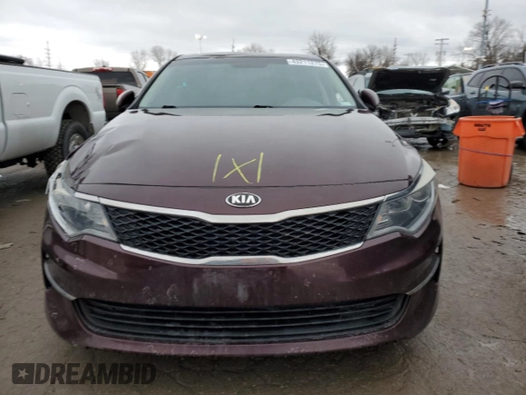 2017 Kia Optima LX with VIN 5XXGT4L35HG166544, listed as a Copart auction lot 43211275 with 124,274 mi miles and Clean Title. Bid and sale history available at carsss.com. Image 5.