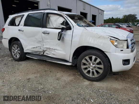 2013 Toyota Sequoia Limited with VIN 5TDKY5G13DS043490, listed as a Copart auction lot 52109835 with 0 mi miles and Non Repairable. Bid and sale history available at carsss.com. Image 4.