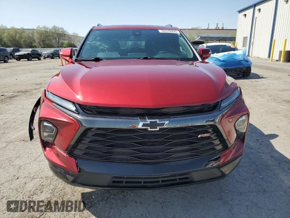 2024 Chevrolet Blazer RS with VIN 3GNKBKRS7RS119504, listed as a Copart auction lot 62578935 with 30,253 mi miles and Salvage title. Bid and sale history available at DreamBid. Image 5.