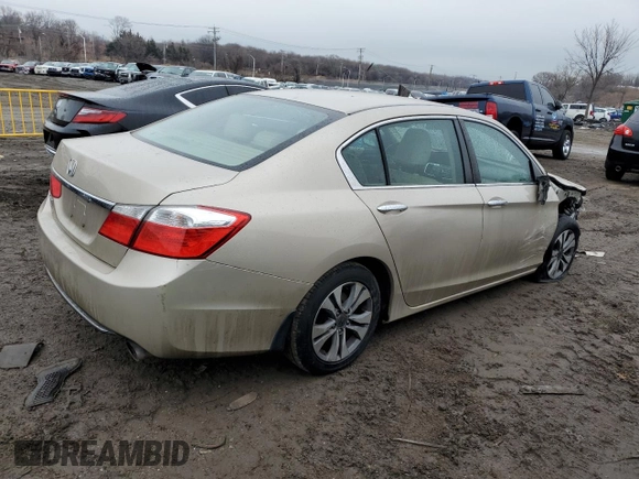 2015 Honda Accord LX with VIN 1HGCR2F37FA074147, listed as a Copart auction lot 43348375 with 186,344 mi miles and Salvage Title. Bid and sale history available at DreamBid. Image 3.