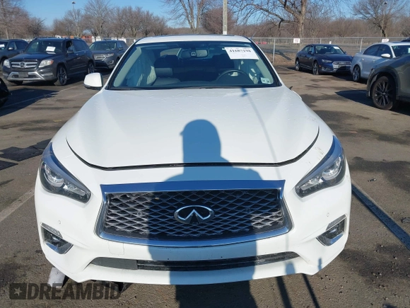 2021 Infiniti Q50 Luxe with VIN JN1EV7BR9MM754818, listed as a IAAI auction lot 41687198 with 15,985 mi miles and . Bid and sale history available at DreamBid. Image 12.