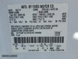 2014 Ford F-150 XL with VIN 1FTMF1CM7EKF39988, listed as a Copart auction lot 51571215 with 129,199 mi miles and Salvage Title. Bid and sale history available at carsss.com. Image 12.