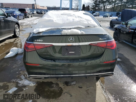 2023 Mercedes-Benz S-Class S 580 with VIN W1K6G7GB1PA236804, listed as a Copart auction lot 89270895 with 0 mi miles and Salvage Title. Bid and sale history available at carsss.com. Image 6.