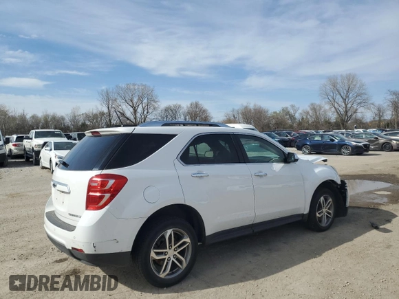 2016 Chevrolet Equinox LTZ with VIN 2GNFLGEK5G6319102, listed as a Copart auction lot 51767095 with 62,823 mi miles and Salvage Title. Bid and sale history available at carsss.com. Image 3.