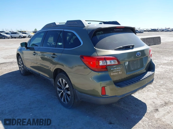 2015 Subaru Outback Limited with VIN 4S4BSBNCXF3259969, listed as a IAAI auction lot 41872999 with 144,442 mi miles and . Bid and sale history available at DreamBid. Image 3.