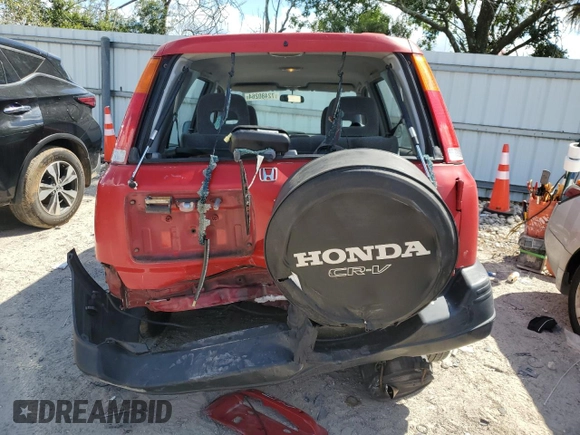1998 Honda CR-V LX with VIN JHLRD2841WC013087, listed as a Copart auction lot 72480264 with 181,577 mi miles and Salvage Title. Bid and sale history available at carsss.com. Image 6.