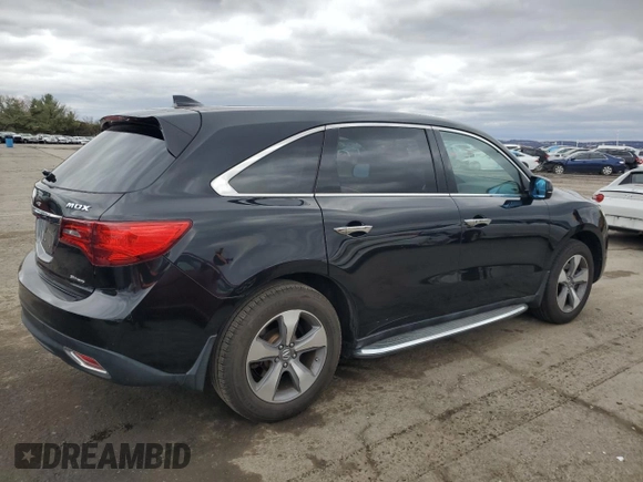 2015 Acura MDX with VIN 5FRYD4H28FB017710, listed as a Copart auction lot 48606695 with 97,143 mi miles and Salvage title. Bid and sale history available at DreamBid. Image 3.