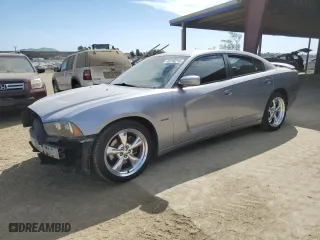 2013 Dodge Charger RT Plus with VIN 2C3CDXCTXDH661427, listed as a Copart auction lot 48746215 with 100,060 mi miles and Salvage Title. Bid and sale history available at carsss.com. Image 1.