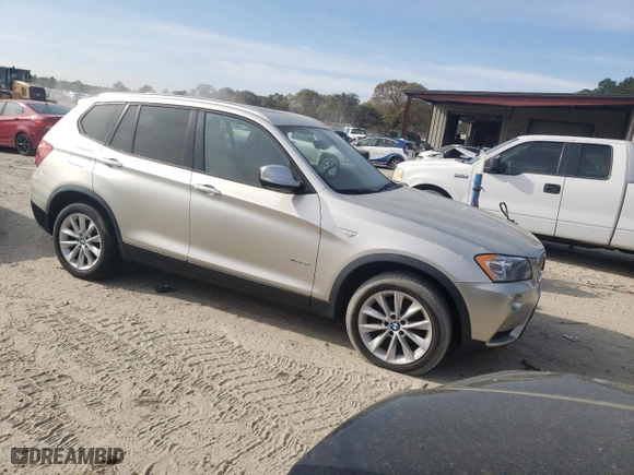 2013 BMW X3 xDrive28i with VIN 5UXWX9C5XD0A23729, listed as a Copart auction lot 53877085 with 88,356 mi miles and Clean Title. Bid and sale history available at carsss.com. Image 4.