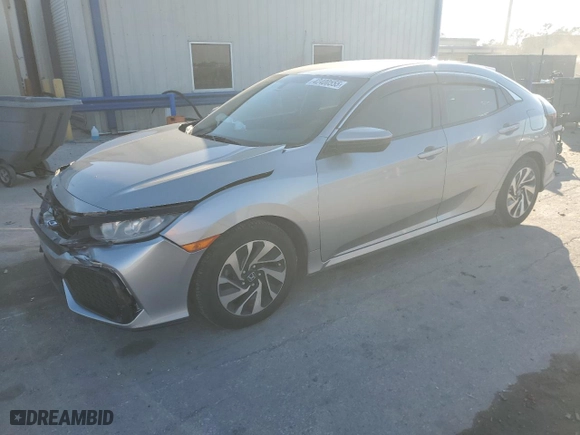 2018 Honda Civic Hatchback LX with VIN SHHFK7H24JU201808, listed as a Copart auction lot 42400555 with 84,218 mi miles and Non Repairable. Bid and sale history available at carsss.com. Image 1.