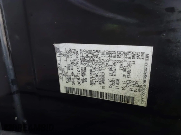 2007 Nissan Titan SE with VIN 1N6BA07A17N212890, listed as a IAAI auction lot 41034412 with 211,881 mi miles and . Bid and sale history available at DreamBid. Image 9.