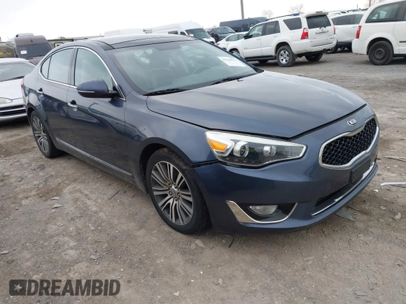 2014 Kia Cadenza Premium with VIN KNALN4D74E5125829, listed as a IAAI auction lot 41244172 with 167,617 mi miles. Bid and sale history available at carsss.com. Image 1.