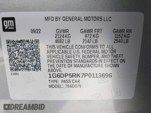 2023 Cadillac CT5 Sport z VIN 1G6DP5RK7P0113696, wystawiony jako IAAI lot #41904906 z przebiegiem 89 191 mil mil oraz . Historia ofert i sprzedaży dostępna na DreamBid. Obrazek 9.