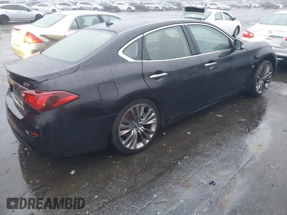 2017 Infiniti Q70 with VIN JN1BY1AR9HM770175, listed as a Copart auction lot 43529345 with 0 mi miles and Salvage Title. Bid and sale history available at carsss.com. Image 3.