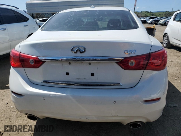 2014 Infiniti Q50 Sport with VIN JN1BV7AP0EM682217, listed as a Copart auction lot 49917125 with 65,606 mi miles and Salvage Title. Bid and sale history available at DreamBid. Image 6.