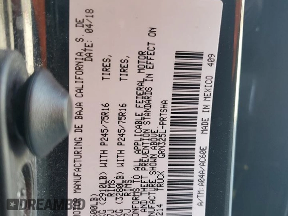 2018 Toyota Tacoma SR5 with VIN 3TMAZ5CN0JM064214, listed as a Copart auction lot 54200645 with 112,336 mi miles and Salvage Title. Bid and sale history available at DreamBid. Image 12.