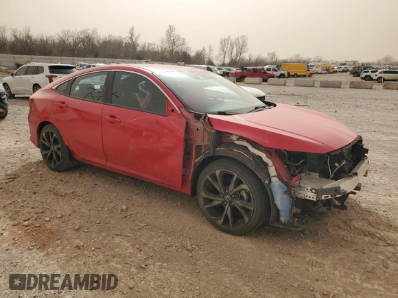 2021 Honda Civic Sedan Sport with VIN 2HGFC2F84MH536723, listed as a Copart auction lot 49102845 with 44,985 mi miles and Salvage Title. Bid and sale history available at carsss.com. Image 4.