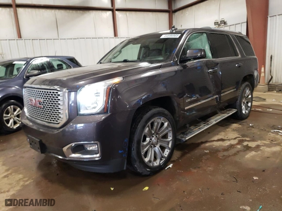 2017 GMC Yukon Denali with VIN 1GKS2CKJ2HR121750, listed as a Copart auction lot 44596905 with 141,016 mi miles and Clean Title. Bid and sale history available at carsss.com. Image 1.