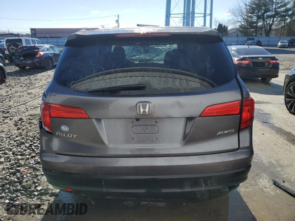 2016 Honda Pilot LX with VIN 5FNYF6H1XGB112706, listed as a Copart auction lot 47804085 with 0 mi miles and Salvage Title. Bid and sale history available at carsss.com. Image 6.