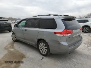 2012 Toyota Sienna XLE with VIN 5TDDK3DCXCS037172, listed as a Copart auction lot 48999165 with 0 mi miles and Salvage Title. Bid and sale history available at carsss.com. Image 2.