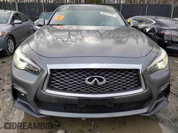 2019 Infiniti Q50 Luxe with VIN JN1EV7AR5KM591227, listed as a Copart auction lot 48151375 with 62,781 mi miles and Salvage Title. Bid and sale history available at DreamBid. Image 5.