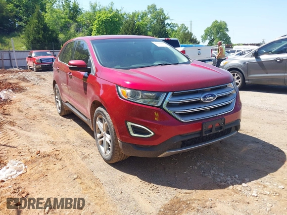 2015 Ford Edge Titanium z VIN 2FMTK3K97FBB06890, wystawiony jako IAAI lot #42241919 z przebiegiem 179 181 mil mil oraz . Historia ofert i sprzedaży dostępna na DreamBid. Obrazek 1.