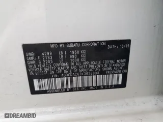 2019 Subaru Impreza Premium with VIN 4S3GKAC67K3628833, listed as a Copart auction lot 43276695 with 50,318 mi miles and Salvage Title. Bid and sale history available at carsss.com. Image 12.