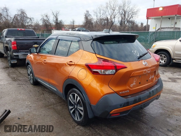 2019 Nissan Kicks S with VIN 3N1CP5CU6KL559887, listed as a IAAI auction lot 41491252 with 69,357 mi miles and . Bid and sale history available at carsss.com. Image 3.
