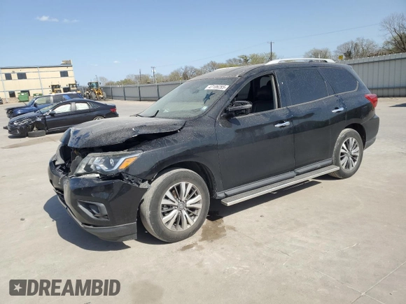2019 Nissan Pathfinder SL with VIN 5N1DR2MM3KC618944, listed as a Copart auction lot 47106285 with 105,441 mi miles and Salvage Title. Bid and sale history available at carsss.com. Image 1.