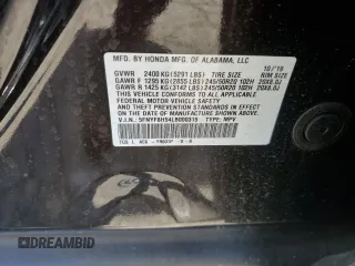 2020 Honda Passport EX-L z VIN 5FNYF8H54LB000315, wystawiony jako Copart lot #59194895 z przebiegiem 52 048 mil mil oraz Szkoda całkowita • Salvage title. Historia ofert i sprzedaży dostępna na DreamBid. Obrazek 13.